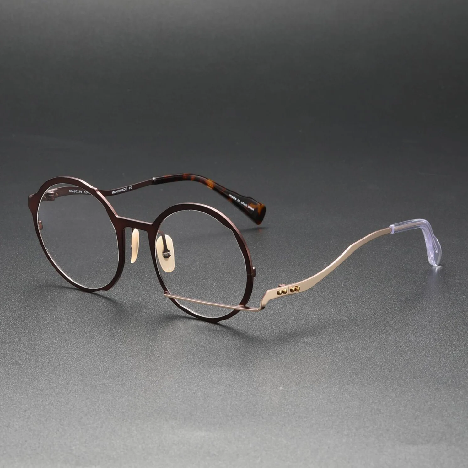 Men Women Acetate Frame Eyeglasses Clear Lens Fashion Round Glasses Frames New 3